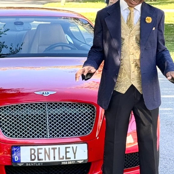 100% Authentic - GUCCI Monogram Jacket - Formal Suit Coat Size 46R - Navy Blue - Picture 3 of 15